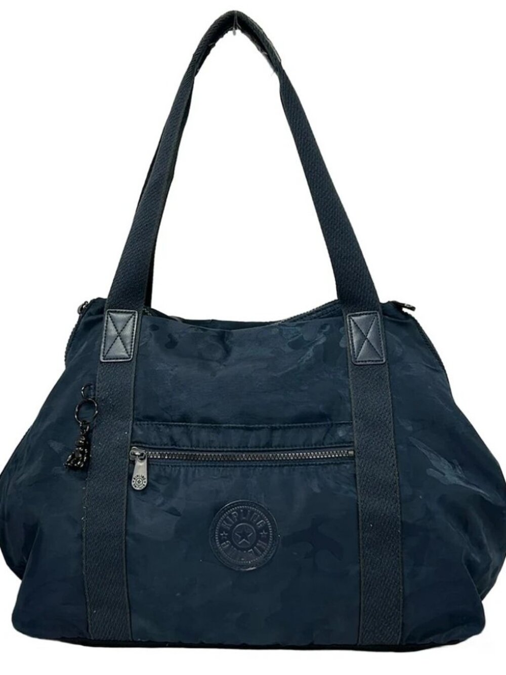 Kipling Dark Navy Nylon Jacquard Boston Bag